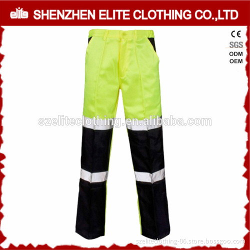 High Quality Winter Fluorescent Green Hi Vis Uniform Work Pants